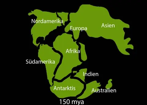 Pangea vor 150 millionen Jahren