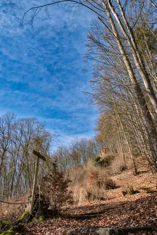 Blick vom Pfad zum Sonnentempel