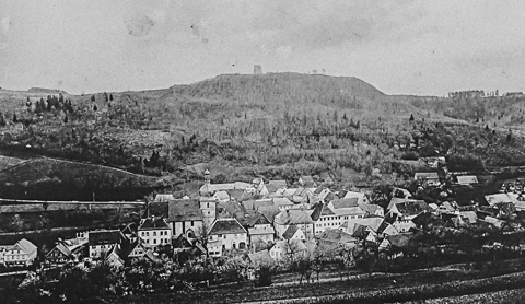 Dieses alte Bild zeigt noch am ehesten wie die Landschaft um Kasendorf ohne Bäume war