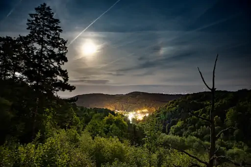 Nachts Blick Auf Kasendorf