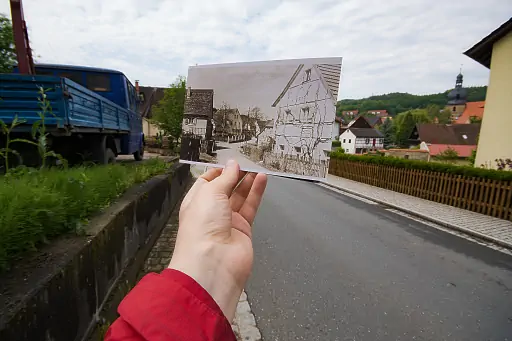 Ortseinfahrt Kasendorf Aus Richtung Thurnau Foto