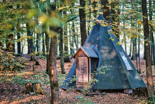 Holzzelt Wald Kita Kasendorf