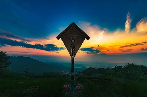 Kreuz Am Goerauer Anger Sonnenaufgang