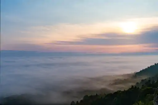 Nebel Sonnenaufgang Goeruaer Anger