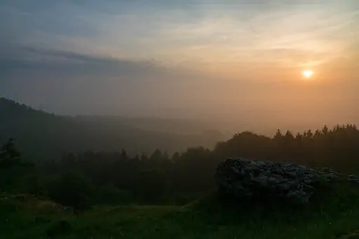 Sonnenaufgang Dunst Goerauer Anger