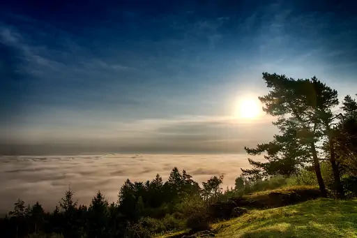 Sonnenaufgang Wolkendecke Goerauer Anger