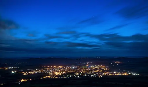 Blick vom Staffelberg bei nacht