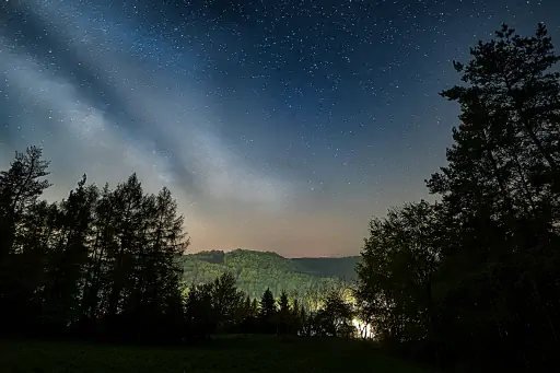 Prelitz Blick Turmberg Nachts