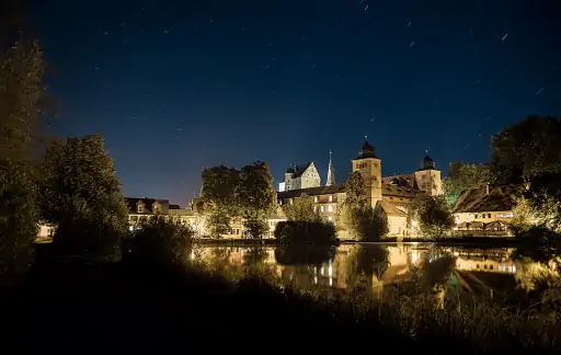 Schloss Weiher Thurnau Bei Nacht 3